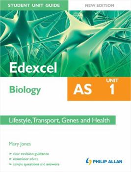 Paperback Edexcel as Biology Unit 1, . Lifestyle, Transport, Genes and Health Book