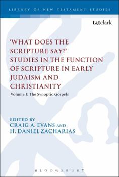 Paperback What Does the Scripture Say?' Studies in the Function of Scripture in Early Judaism and Christianity: Volume 1: The Synoptic Gospels Book