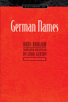 Paperback Dictionary of German Names Book