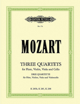 Paperback 3 Flute Quartets K285 K298 K285b (Set of Parts) Book