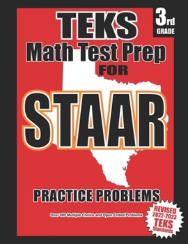 Paperback TEKS 3rd Grade Math Test Prep for STAAR Book