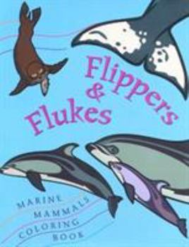 Paperback Flippers & Flukes: Marine Mammals Coloring Book