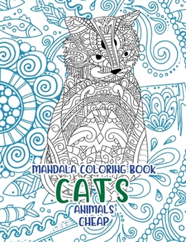 Paperback Mandala Coloring Book Cheap - Animals - Cats Book