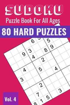 Paperback Sudoku Puzzle Book for Purse or Pocket: 80 Hard Puzzles for Everyone with Solutions Book