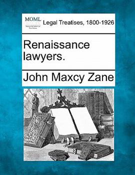 Paperback Renaissance Lawyers. Book