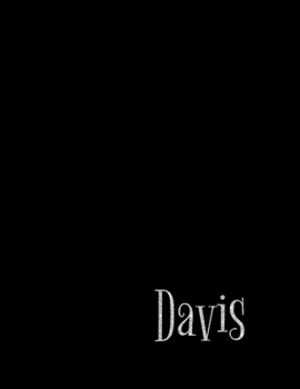 Paperback Davis Business Office Personalized Minimalist Grid Notebook - 8.5x11 100 grid pages- Matte Davis Family Personalized Matte Silk Cover with sturdy whit Book