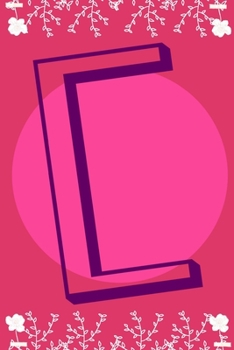 C: letter C initial alphabet monogram journal notebook - pretty pink - Monogrammed confetti writing journal notebook or diary with women kids and girls - Planner gift - 110 Pages - Size 6x9