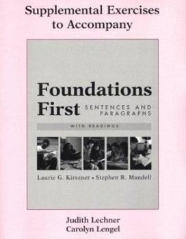 Paperback Supplemental Exercises to Accompany Foundations First Book