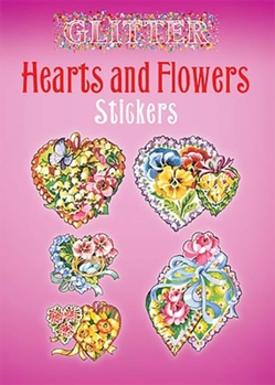 Paperback Glitter Hearts and Flowers Stickers Book
