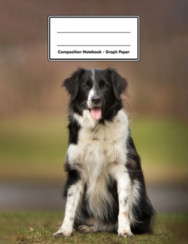 Paperback Composition Notebook - Graph Paper: Border Collie - 109 pages 8.5"x11" - White Blank 5x5 Exercise Book - Engineering Paper - Gift For Kids Teenager Ad Book