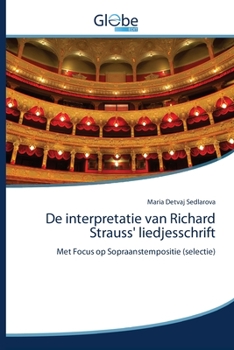 Paperback De interpretatie van Richard Strauss' liedjesschrift [Dutch] Book