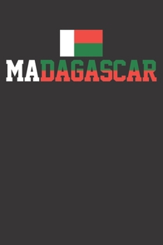 Paperback Notebook: Madagascar Shirt Malagasy National Country Flag Dot Grid 6x9 120 Pages Book