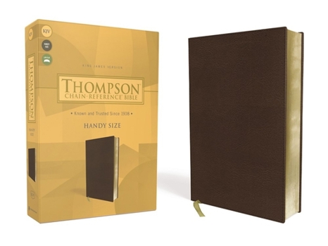 Imitation Leather Kjv, Thompson Chain-Reference Bible, Handy Size, Leathersoft, Brown, Red Letter Book