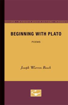 Paperback Beginning with Plato Book