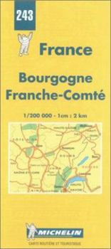 Map France Regional Bourgogne-Franche Comte-Michelin Map #243 [French] Book