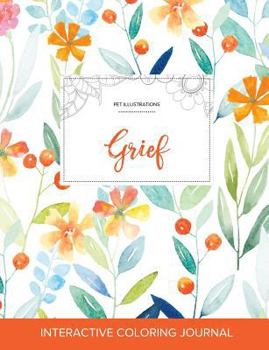 Adult Coloring Journal: Grief (Pet Illustrations, Watercolor Herringbone)