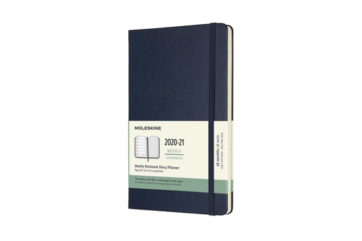 Calendar Moleskine 2020-21 Weekly Planner, 18m, Large, Sapphire Blue, Hard Cover (5 X 8.25) Book