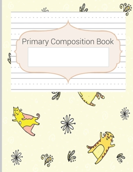 Paperback Primary Composition Book: Blank Handwriting & Sketch Notebook, Story Space & Dotted Mid-Line Notebook, Draw & Write Notebook, For Primary, Kinde Book
