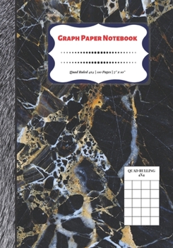 Paperback Graph Paper Notebook: Quad Ruled 4x4 - 110 Pages - 7" x 10" Squared Graphing Paper * Blank Notebook * Grid Paper * Softback ...(Composition Book