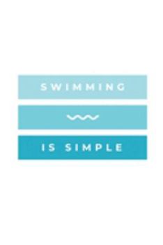 Paperback Swimming Is Simple: Notebook / Simple Blank Lined Writing Journal / Swimmers / Swimming Pool Lovers / Fans / Practice / Training / Coachin Book