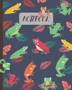 Paperback Notebook: Cute Frogs Cartoon Cover - Lined Notebook, Diary, Track, Log & Journal - Gift for Kids, Teens, Men, Women (8"x10" 120 Book