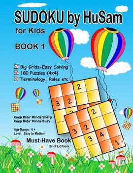 Paperback Sudoku by HuSam for Kids - BOOK 1 (2nd Edition) Book