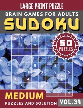 Paperback Sudoku Medium: suduko lover - Sudoku medium difficulty for Senior, mom, dad Large Print (Sudoku Brain Games Puzzles Book Large Print [Large Print] Book