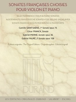Paperback Sonates Francaises Choisies Original Editions Violin and Piano Book