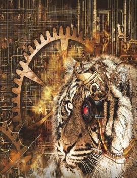 Cornell Notes Notebook 150 Pages 8. 5 X11 Cornell Notebook : Cornell Note Taking System Steampunk Tiger with Gears Cover Design