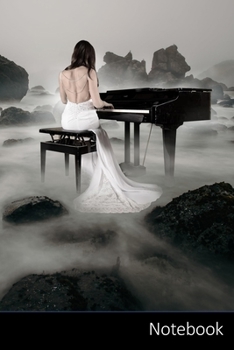Paperback Notebook: ピアノspielerin、ピアノ、花嫁、海 ノ Book