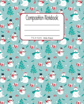 Paperback Composition Notebook: 7.5x9.25, Wide Ruled Book