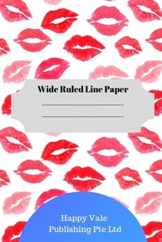 Paperback Cute Lips Theme Wide Ruled Line Paper Book