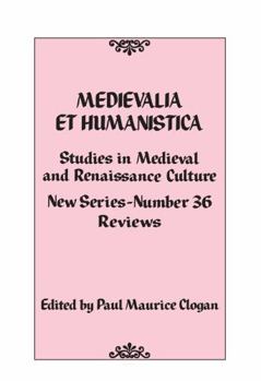 Hardcover Medievalia Et Humanistica, No. 36: Studies in Medieval and Renaissance Culture Book