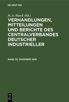 Hardcover Dezember 1908 [German] Book