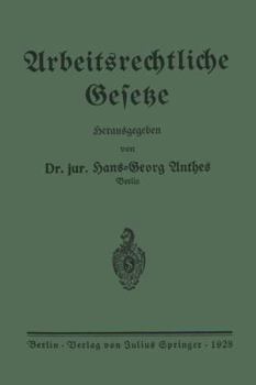 Paperback Arbeitsrechtliche Gesetze [German] Book