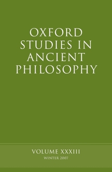 Paperback Oxford Studies in Ancient Philosophy: Volume 33 Book