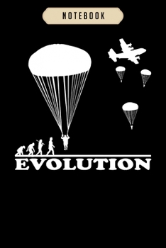 Notebook: Airborne paratrooper jumping evolution for veteran Notebook|6x9(100 pages)Blank Lined Paperback Journal For Student, kids, women, girls, boys, men, birthday gifts|Veterans day gifts notebook