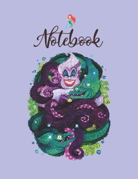 NoteBook: Disney The Little Mermaid Ursula Sea Witch Painting Notebook for Girls Teens Kids Journal College Ruled Blank Lined 110 Pages of 8.5x11 The Little Mermaid Secret Diary and Journals