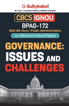 Paperback BPAG-172 Governance: Issues and Challenges Book