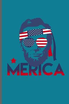 Merica: USA Independence Day notebooks gift (6"x9") Dot Grid notebook to write in