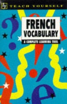 Paperback French Vocabulary (Teach Yourself) Book
