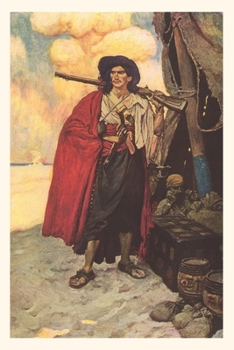 Paperback Vintage Journal Pirate with Treasure and Rifle Book