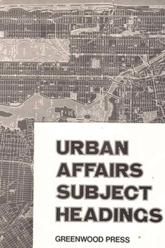 Paperback Urban Affairs Subject Headings Book