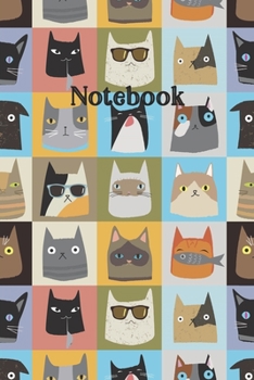 Paperback Notebook: Cute Cats Blank Lined Journal Diary Book