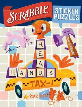 Paperback Scrabble Sticker Word Puzzles [With Stickers] Book