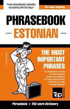 Paperback English-Estonian phrasebook & 250-word mini dictionary Book