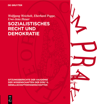 Hardcover Sozialistisches Recht Und Demokratie [German] Book