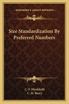 Paperback Size Standardization By Preferred Numbers Book