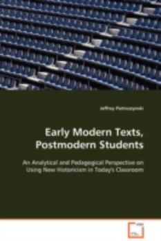 Paperback Early Modern Texts, Postmodern Students Book