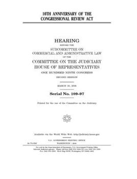 Paperback 10th anniversary of the Congressional Review Act Book